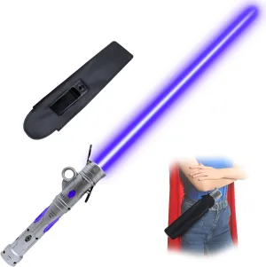 Light Up Saber for Kids, LED Light Swords Set with 25 Color Changing Electronic Lights &FX Sound for Galaxy War Fighter Warriors Halloween Dress Up Parties (with Belt Clip)