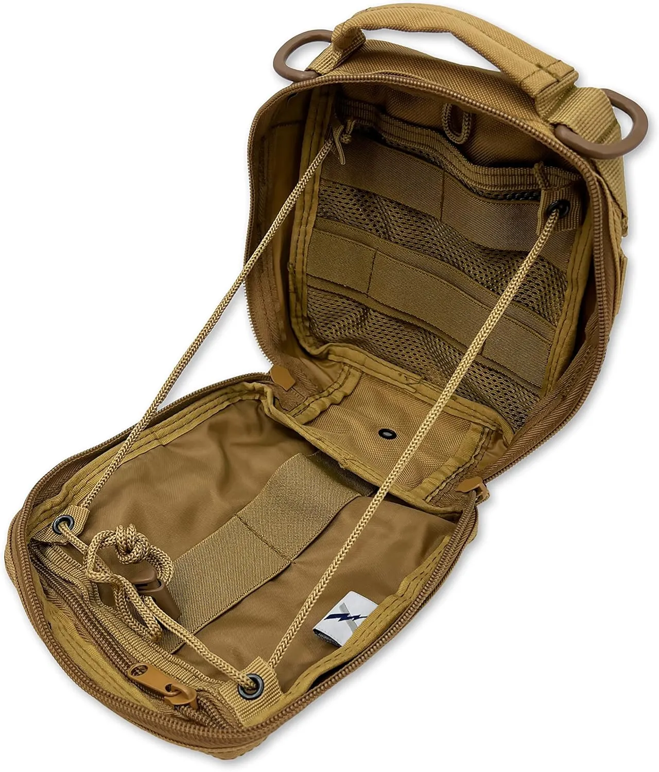 Lightning X Products Premium Nylon MOLLE Pouch Emergency Bag, Ideal for Tactical Medics, Military, Outdoor Enthusiasts (8" x 6.5" x 3", Black or Tan, Designed for Your IFAK Gear)