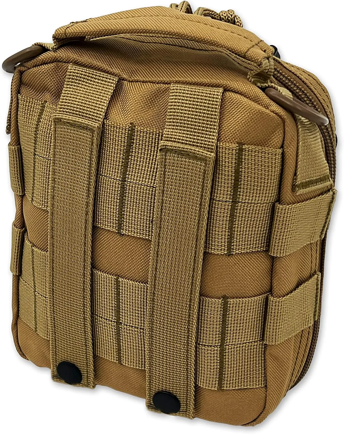 Lightning X Products Premium Nylon MOLLE Pouch Emergency Bag, Ideal for Tactical Medics, Military, Outdoor Enthusiasts (8" x 6.5" x 3", Black or Tan, Designed for Your IFAK Gear)