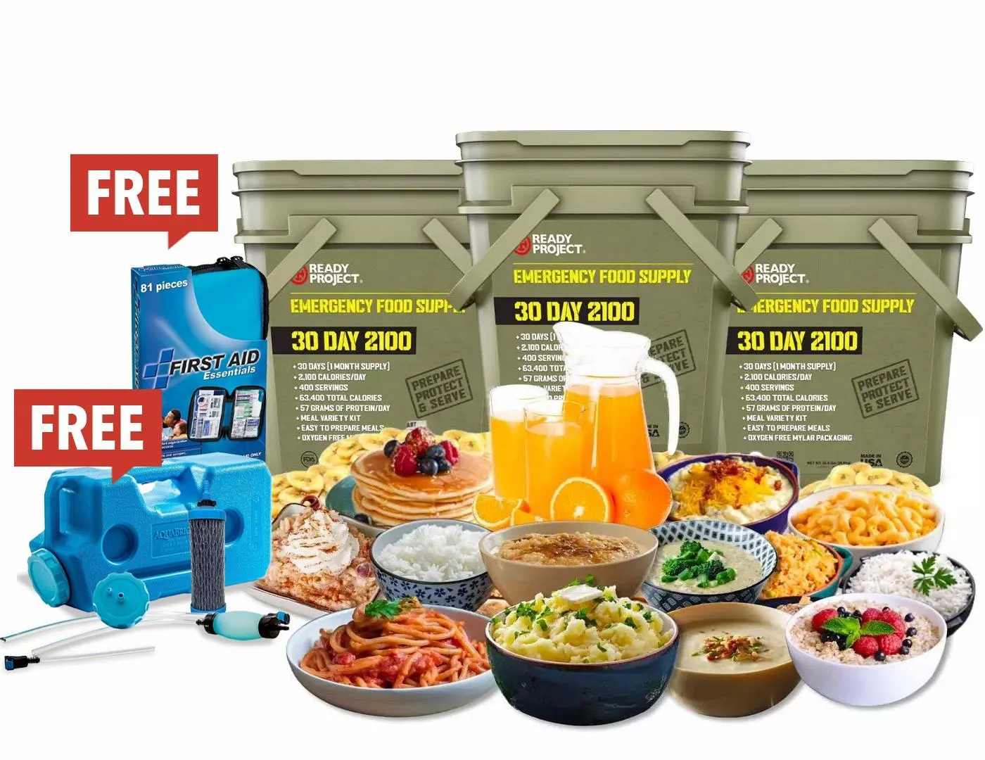 Limited Time Only! $780 Savings on Ready Project 3-Month Emergency Food Supply and MORE