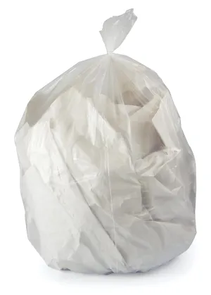 LINER CLEAR 33X40 500CT 33 GAL HDPE ROLL 11MIC