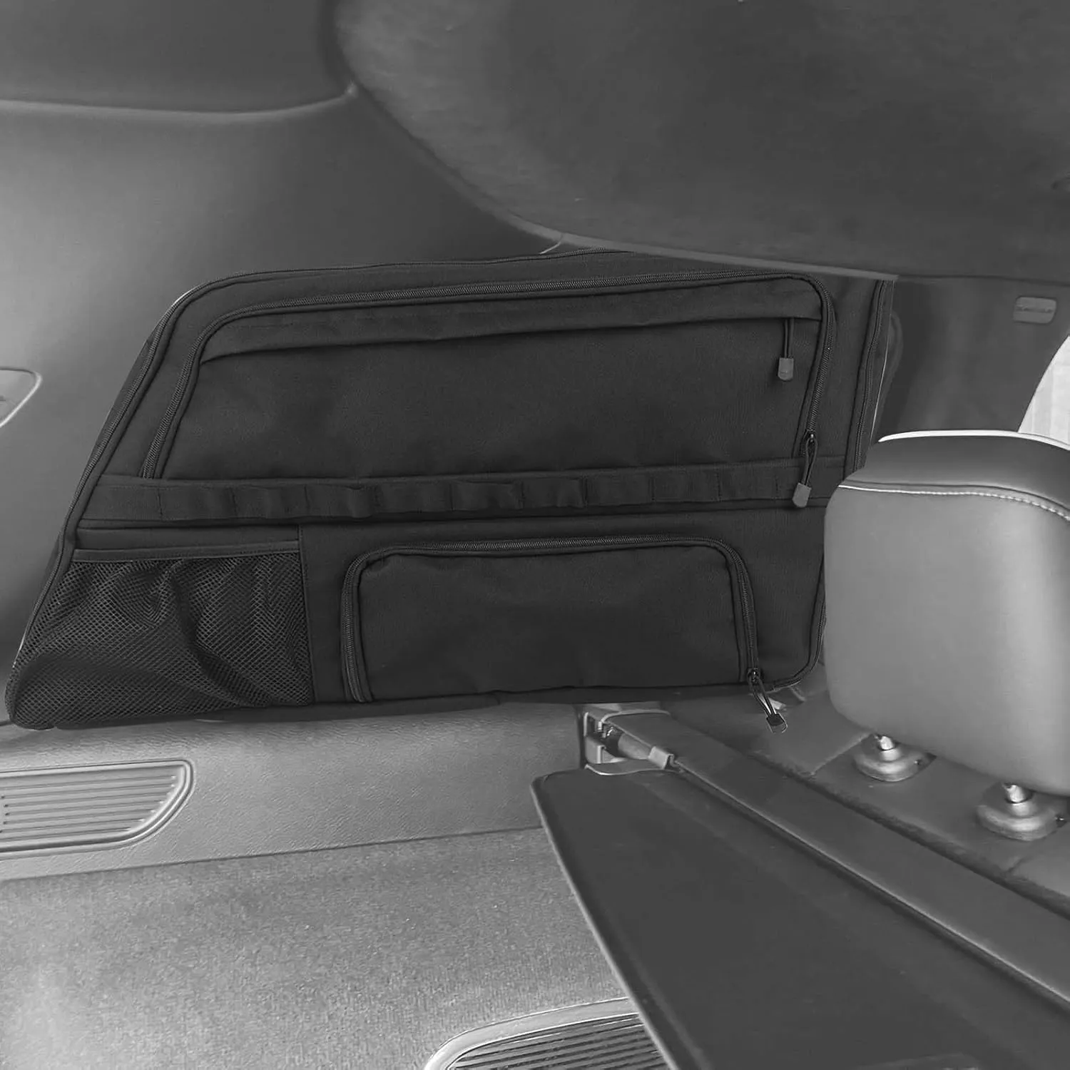 Linskip Rear Side Window Storage Bag Compatible with 3th gen Jeep Grand Cherokee 2007-2010, Storage Bag for Jeep Grand Cherokee Trunk Organizer Accessories Pair(black)