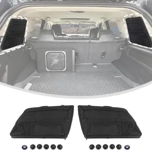 Linskip Rear Side Window Storage Bag Compatible with 3th gen Jeep Grand Cherokee 2007-2010, Storage Bag for Jeep Grand Cherokee Trunk Organizer Accessories Pair(black)