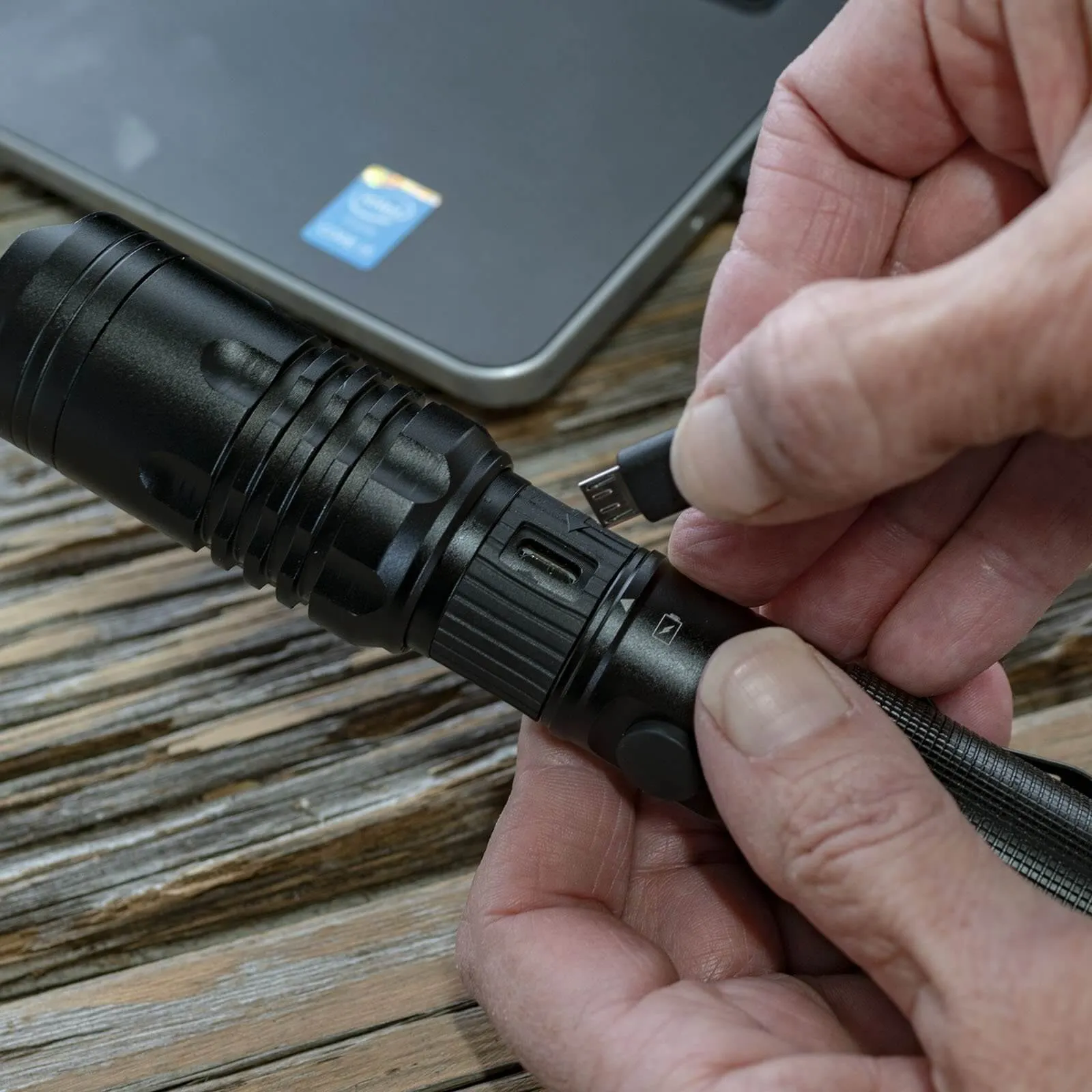 LitezAll 1000 Lumen Rechargeable Tactical Flashlight