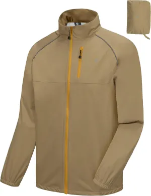 Little Donkey Andy Men's Cycling Jacket, Waterproof Lightweight Windbreaker, Packable