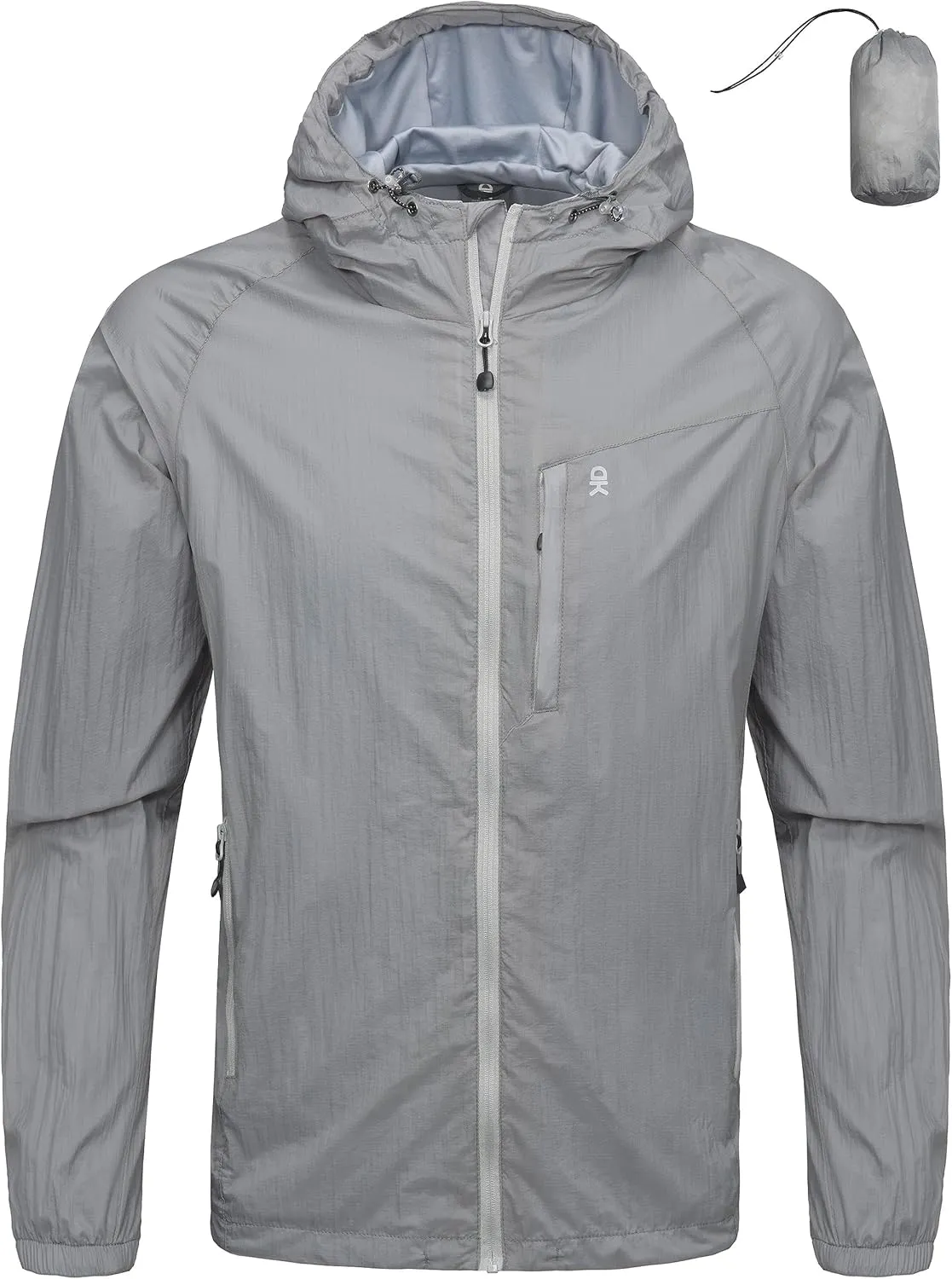 Little Donkey Andy Men's Packable Lightweight Hooded Jacket Windproof Windbreaker with Recycled Insulation