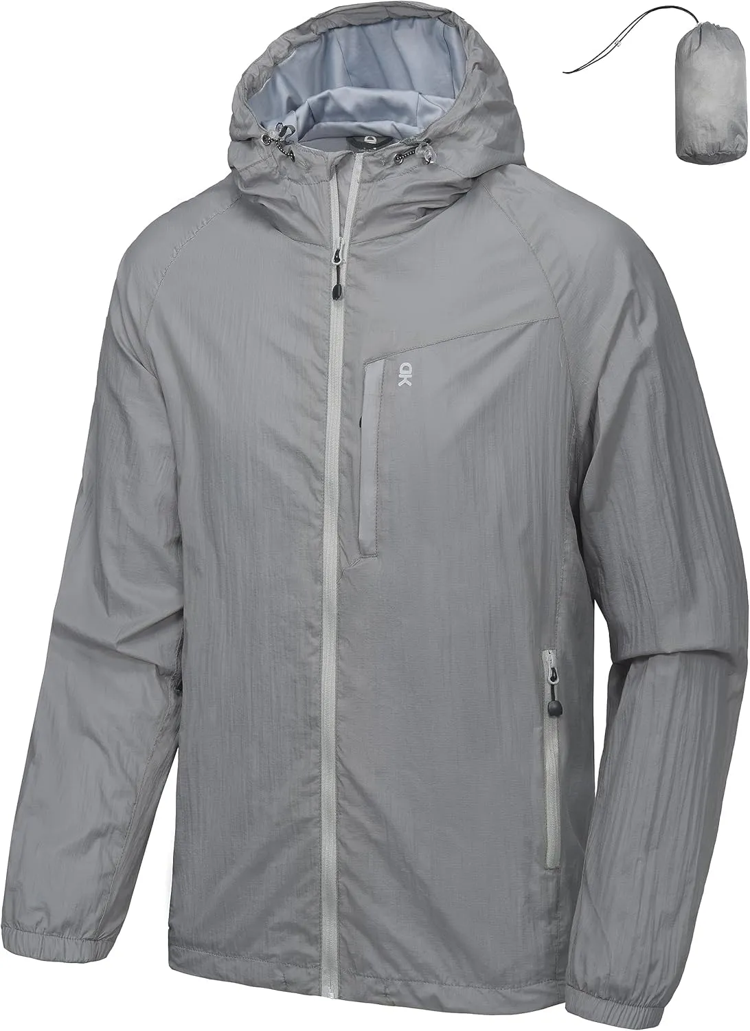 Little Donkey Andy Men's Packable Lightweight Hooded Jacket Windproof Windbreaker with Recycled Insulation