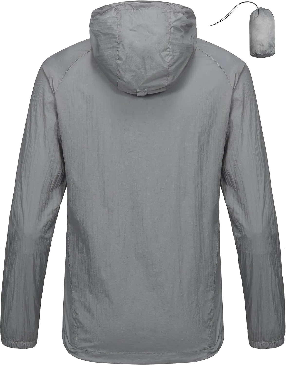 Little Donkey Andy Men's Packable Lightweight Hooded Jacket Windproof Windbreaker with Recycled Insulation
