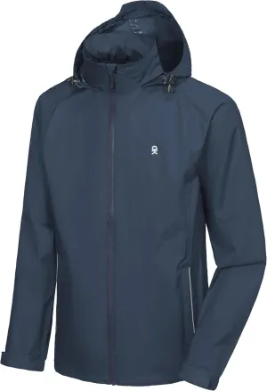 Little Donkey Andy Men's Waterproof Rain Jacket Lightweight Rain Shell Jacket Raincoat with Packable Hood