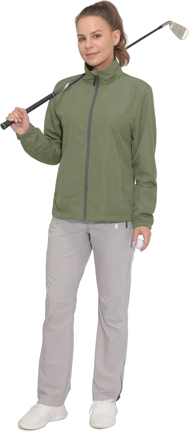 Little Donkey Andy Women's Lightweight Windbreaker Jacket Breathable Windproof Jacket Hiking Running Golf UPF50 