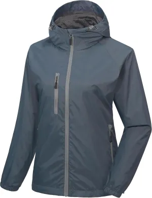 Little Donkey Andy Women's Lightweight Windbreaker Zip Up Windproof Outerwear Jacket for Hiking Travel Cycling