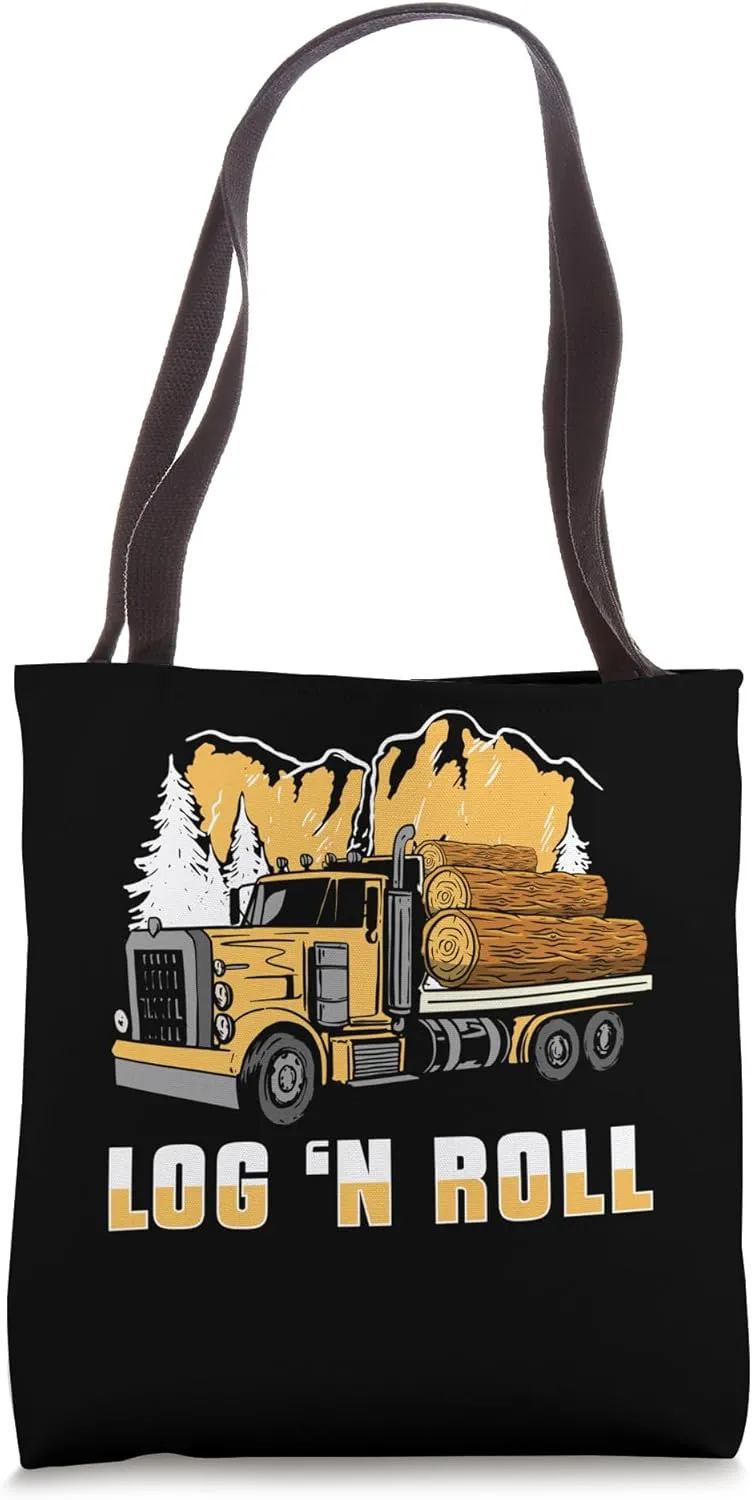 Log n Roll Log Transporter Log Truck Driver Tote Bag