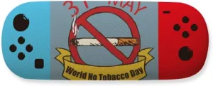 Logo 31st May No Tobacco Day No Smoking Storage Glasses Case Creative Game Shell Holder