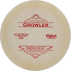 Lone Star Disc Glow Growler | Understable Disc Golf Distance Driver | Glows in The Dark | Perfect for Long Distance Bombs | Colors May Vary