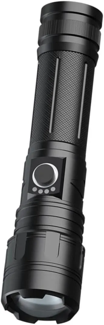 Lurrose Rechargeable Flashlight Chrome Led Telescopic for Mini Flashlight for Outdoor Hiking Camping