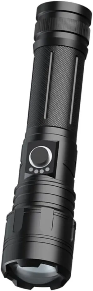 Lurrose Rechargeable Flashlight Chrome Led Telescopic for Mini Flashlight for Outdoor Hiking Camping