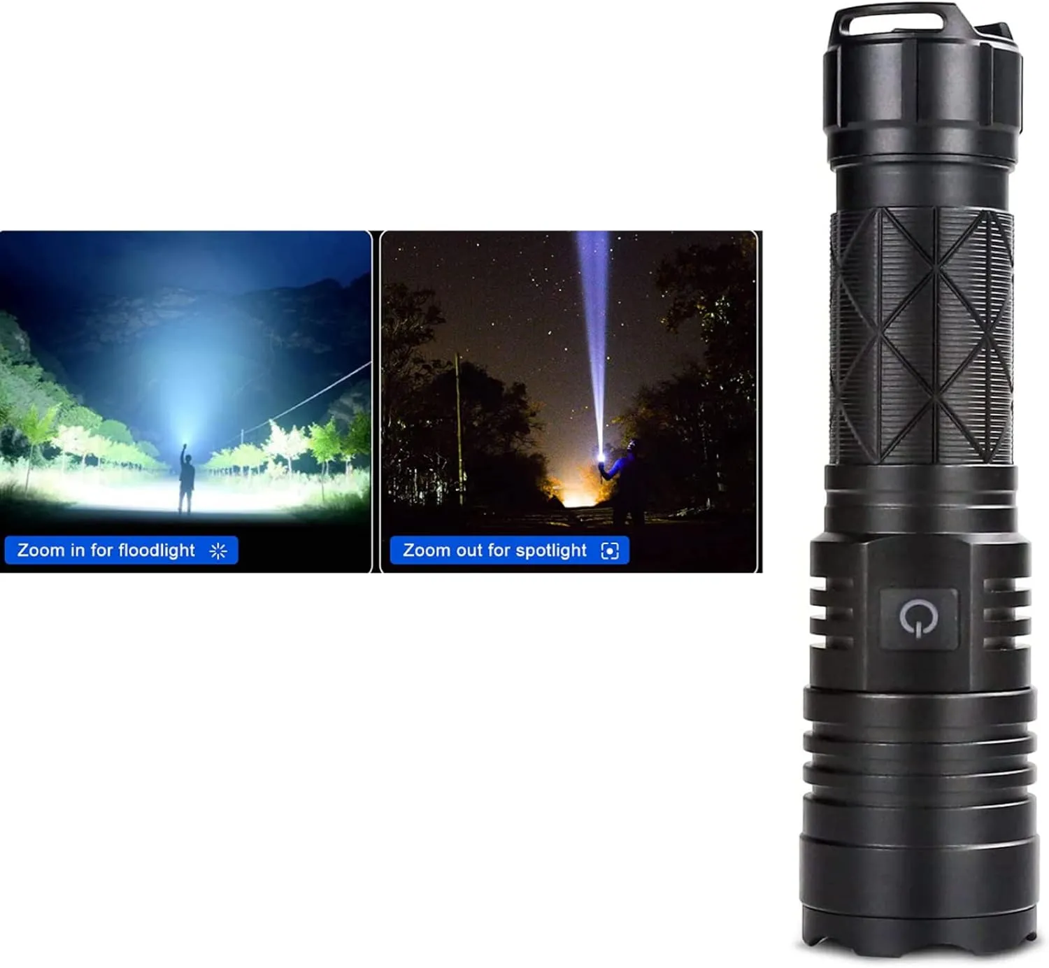LUXNOVAQ Led Rechargeable Flashlight Super Bright LED Flashlight Tactical flashlights high lumens 5 Modes Zoomable Flash Light XHP70.2 Flashlight for Camping Emergencies Power Outages Outdoor