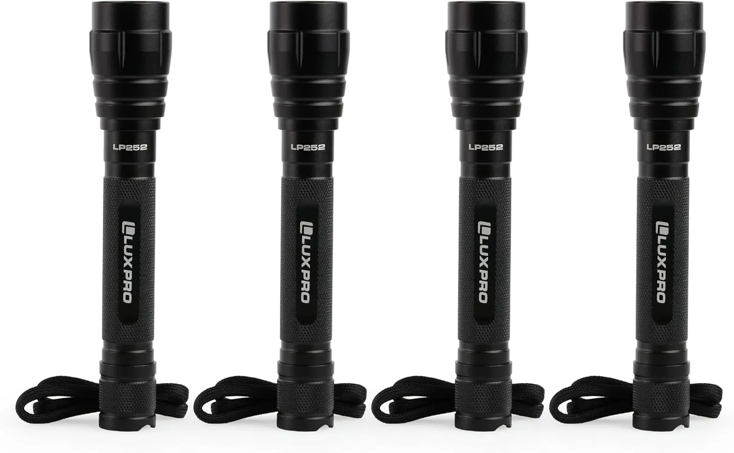 LUXPRO LP252-4PK 2AA LED Flashlights - Handheld Flashlights for Camping, Hiking & Power Outages - Batteries Included - 4 Pack