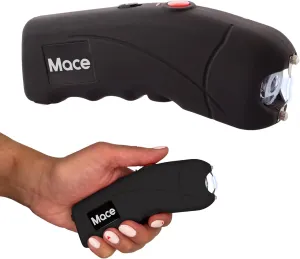 Mace Brand Ergo Stun Gun for Self Defense with Bright LED Flashlight, Rechargeable, High Voltage, Up to 1.69 Microcoulombs of Electric Power, Self Defense for Women & Men