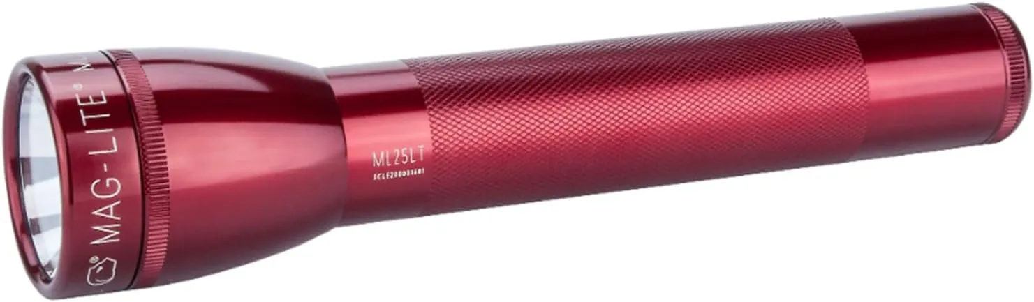 Mag Instrument Maglite ML25LT LED 3-Cell C Flashlight, Red (ML25LT-S3036)