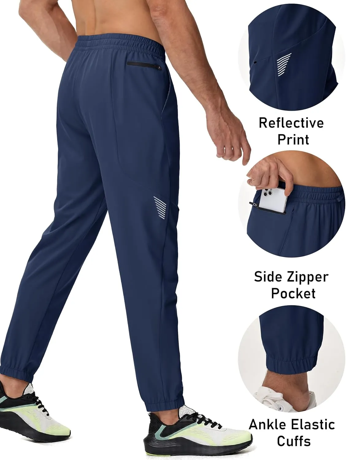 MAGCOMSEN Men's Lightweight Hiking Pants Quick Dry Travel Pants for Men with 3 Pockets Breathable for Casual Outdoor