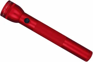Maglite Heavy-Duty Incandescent 3-Cell D Flashlight, Red