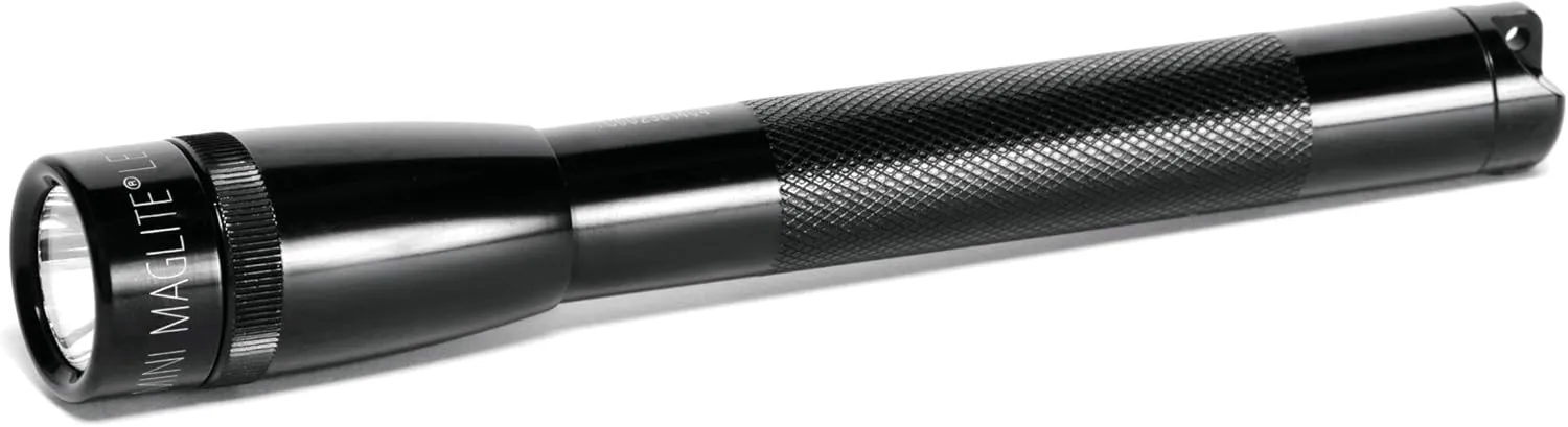 Maglite Mini LED 2-Cell AA Flashlight with Holster, Black