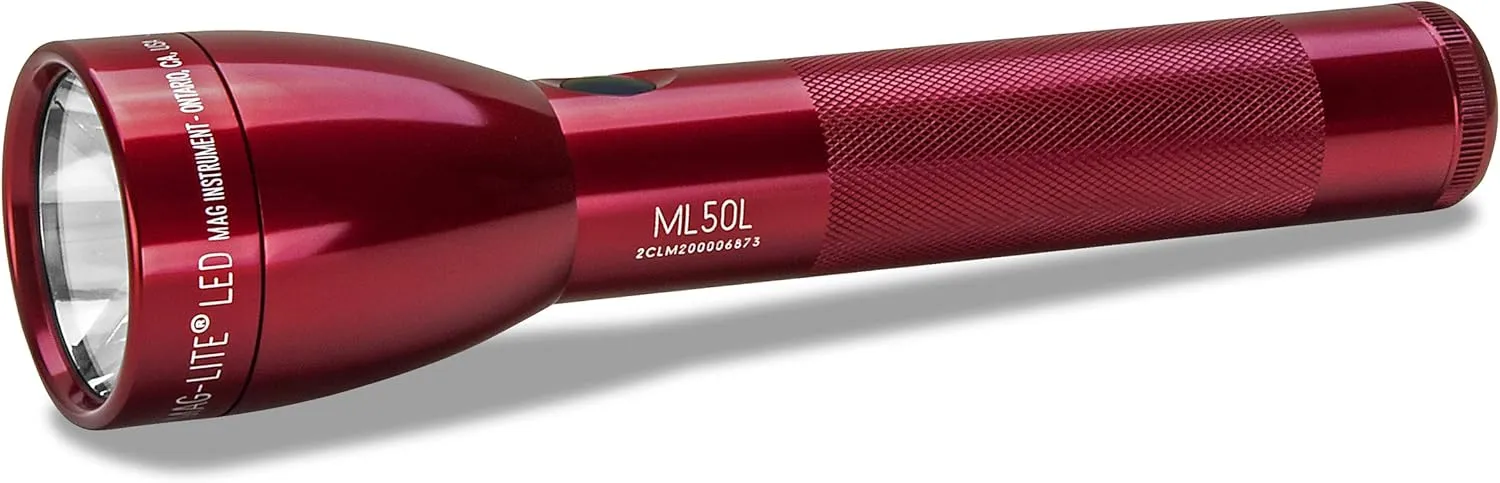 Maglite ML50L LED 2-Cell c Flashlight in Display Box, Red