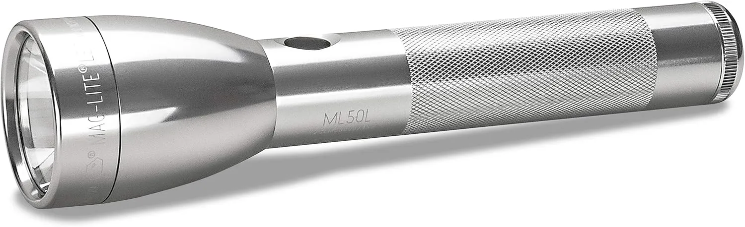 Maglite ML50L LED 2-Cell c Flashlight in Display Box, Silver