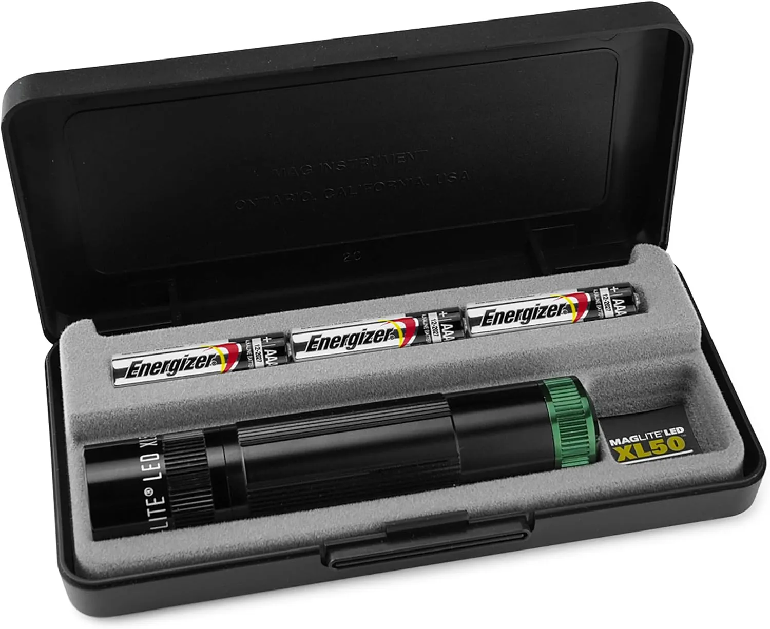 Maglite, XL50 Spectrum Series Flashlight, AAA, Black Body, Green LED Light