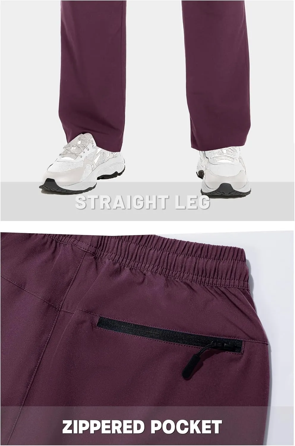 MAGNIVIT Mens Sweatpants with Zipper Pocket Lightweight Quick Dry Athletic Pants Elastic Waist Casual Jogger Gym Hiking Pant