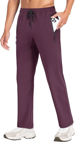 MAGNIVIT Mens Sweatpants with Zipper Pocket Lightweight Quick Dry Athletic Pants Elastic Waist Casual Jogger Gym Hiking Pant