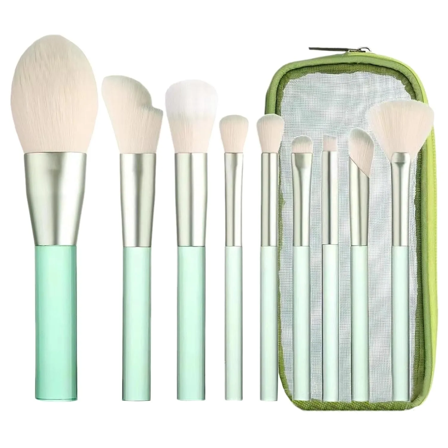 Makeup Brushes with Storage Case, 9 Pcs Professional Synthetic Foundation Brush,Eyeliner Eyeshadow Contour Blending Powder Concealer Brushes,Gifts for Mom