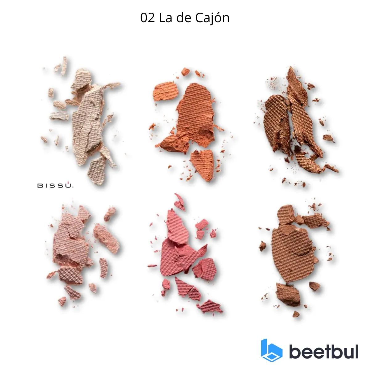 Makeup Kit Bissú 6‑Color Palette   Velvet Puff   2 Finger Puffs   Makeup Sponge   Exfoliating Sponge (4 Styles) (02 La de Cajón)