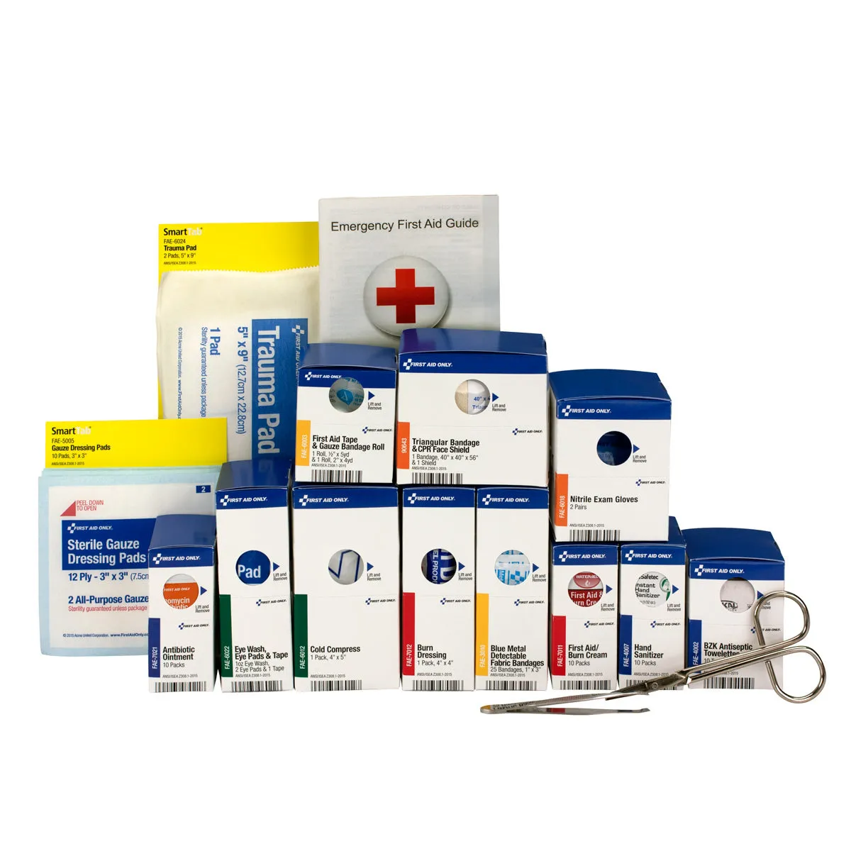 Medium Metal SmartCompliance Food Service First Aid  Refill Pack, ANSI A Compliant.