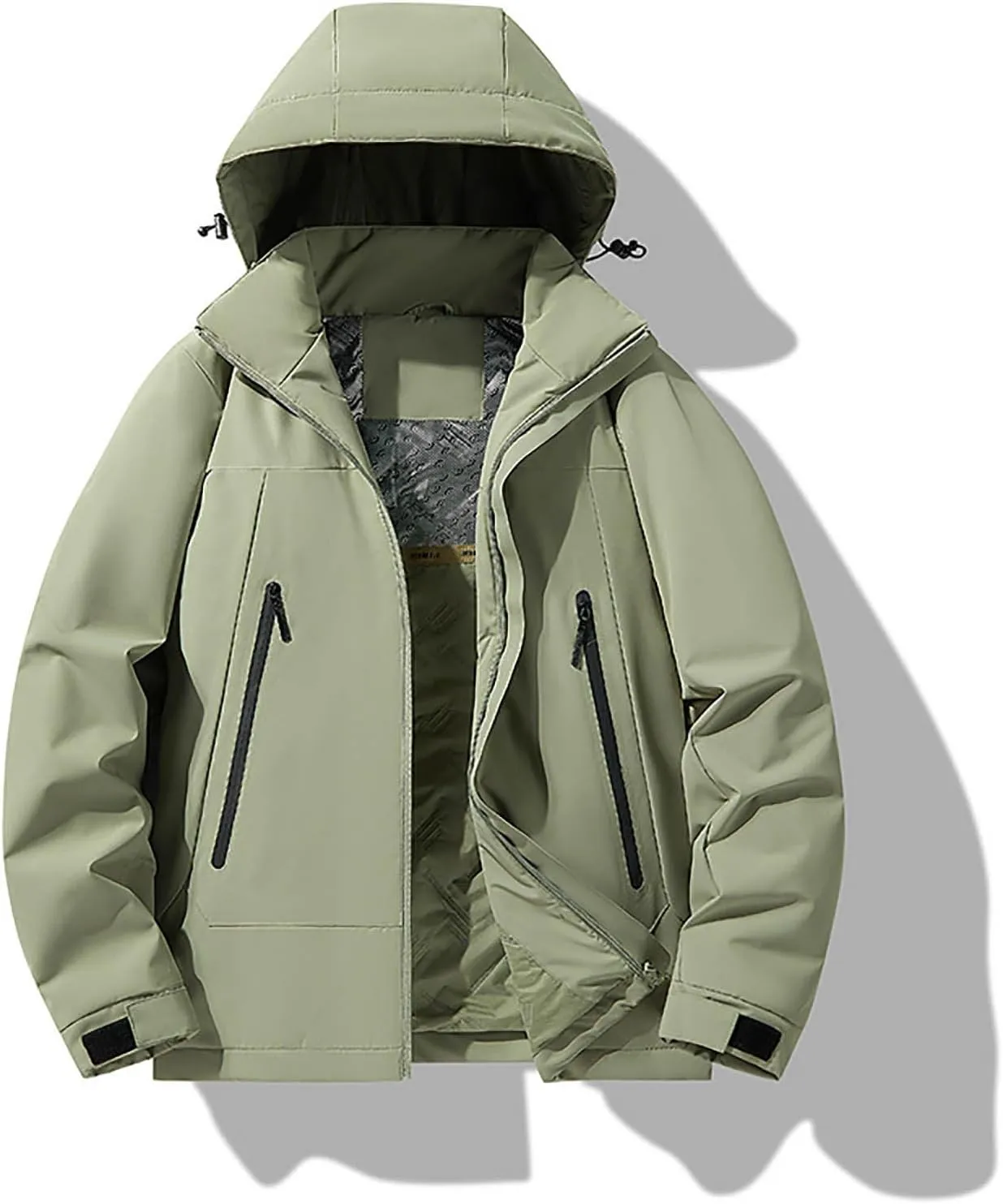 Men Lightweight Down Puffer Jakcet, Repellent Zip Up Long Sleeve Quilted Jackets Waterproof Packable Down Jacket Outdoor