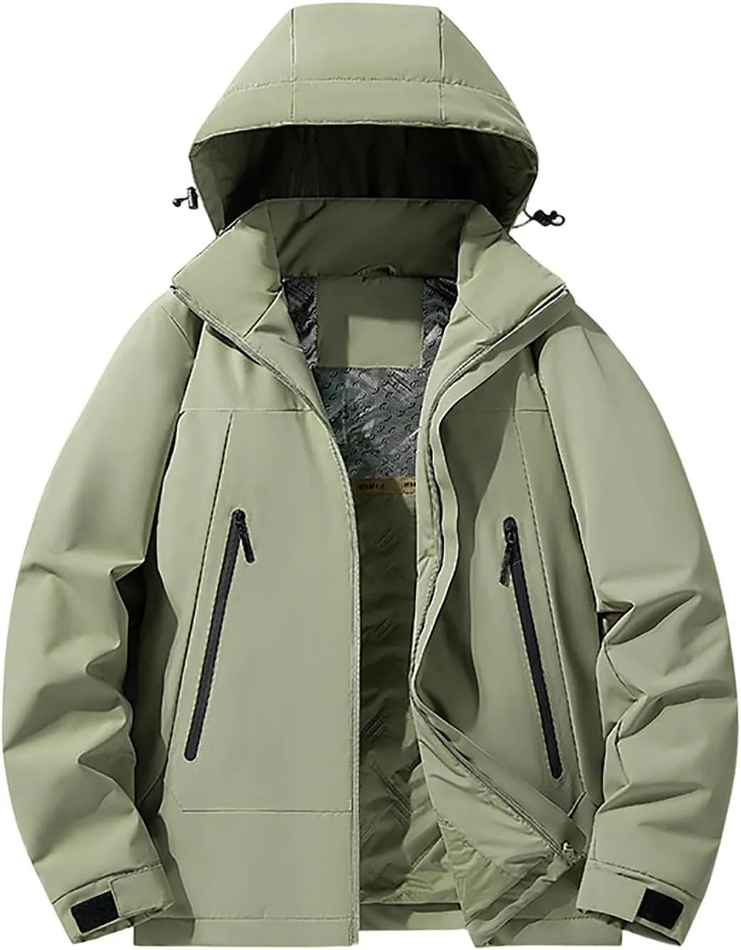 Men Lightweight Down Puffer Jakcet, Repellent Zip Up Long Sleeve Quilted Jackets Waterproof Packable Down Jacket Outdoor