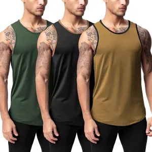 Men's Althletic Quick Dry Gym Muscle Lightweight Breathable Tank Top Workout Sleeveless Tee Bodybuilding Fitness