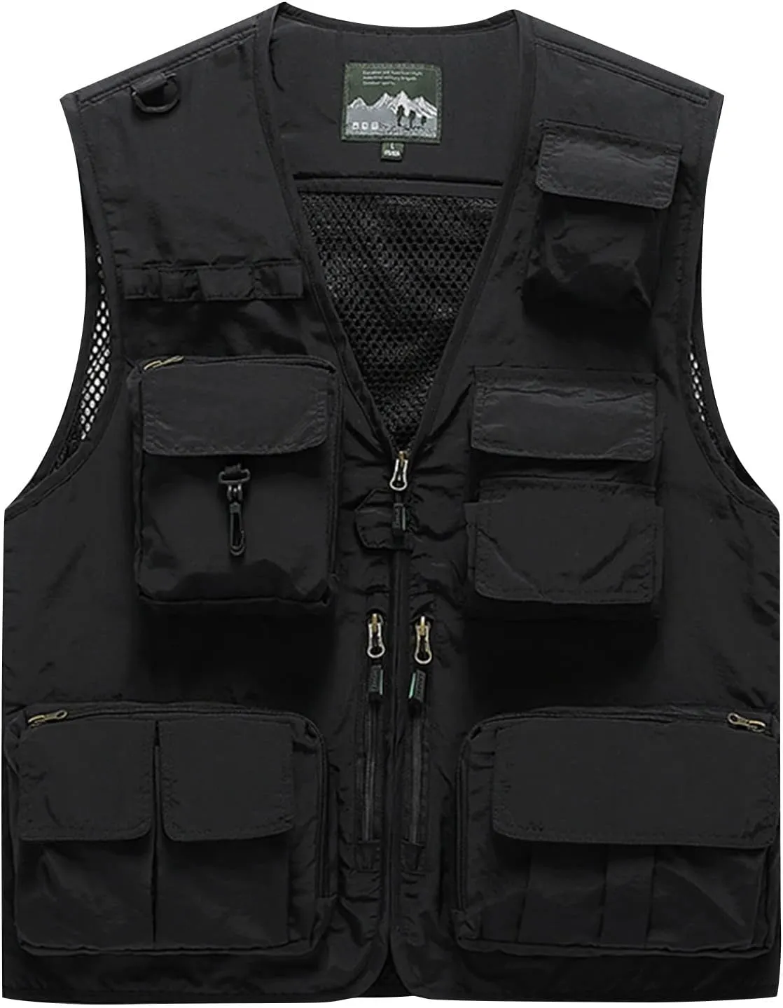 Men's Big And Tall Outdoor Vests Fashion Casual Solid Quick-Drying Vest Jacket Tops Lightweight, M-7XL