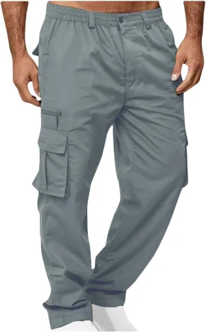 Men's Cargo Work Pants Hiking Tactical Quick Dry Waterproof Pants Lightweight Travel Fishing Camping Outdoor Pants