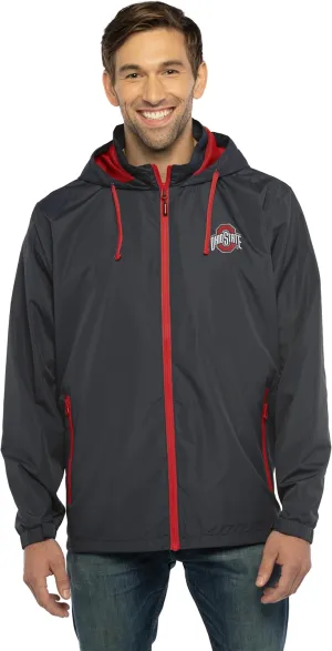 Men's Collegiate Premium Lightweight Packable Hooded Wind Jacket