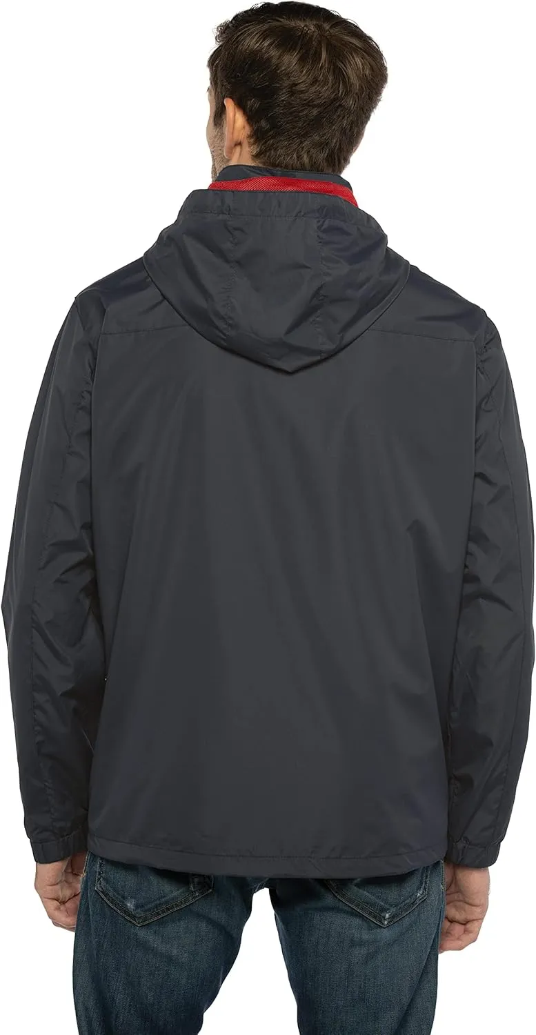 Men's Collegiate Premium Lightweight Packable Hooded Wind Jacket