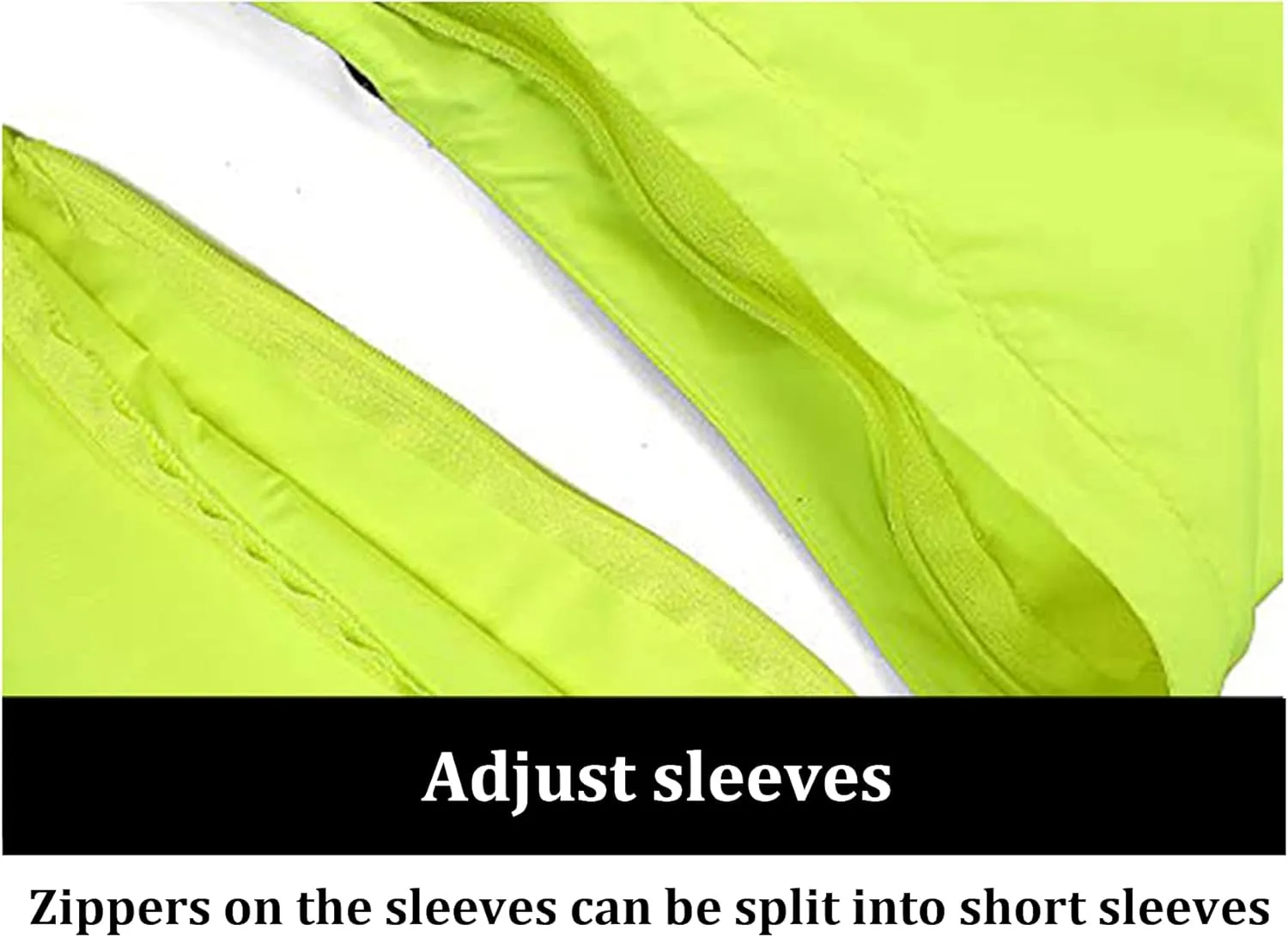 Men's Cycling Jacket Lightweight Windproof Waterproof Hooded Running Rain Jacket with Removable Sleeve