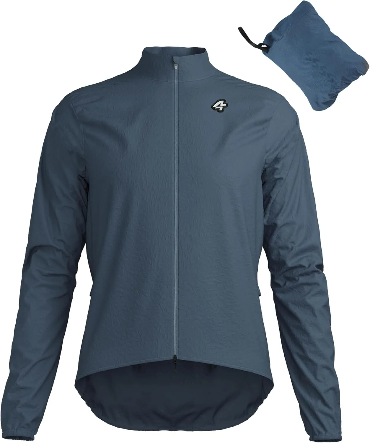 Men's Cycling Jacket Windbreaker Lightweight Packable Breathable Cycling Bike Jacket with Reflective Strips Hiking