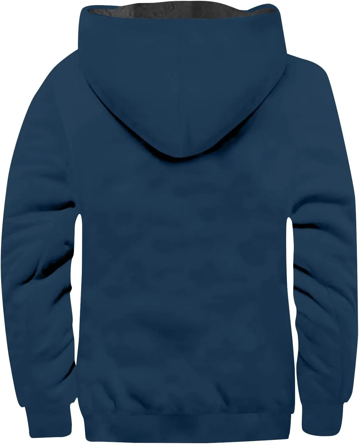 Mens Heavyweight Winter Hoodie Jacket Stylish Zip Up Warm Fleece Sherpa Lined Coats With Pockets, S-8XL