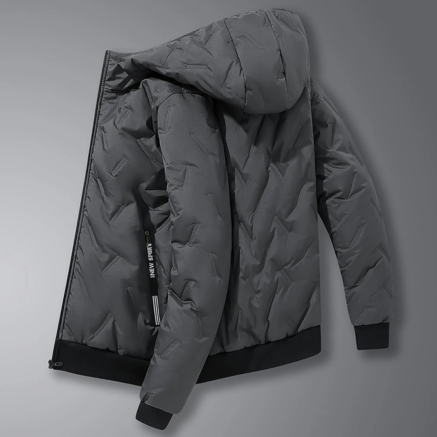 Men's Hoodie Fleece Jacket Zip Up Water Repellent Windproof Warm Winter Coat Outdoor Snowboard Jackets