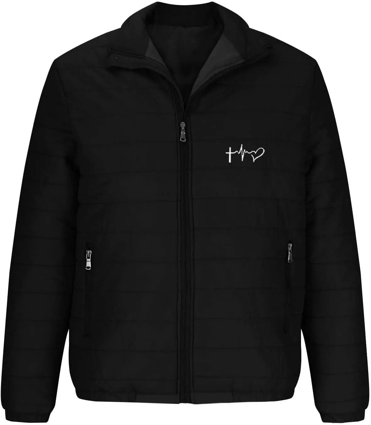 Mens Jackets Packable Stand Collar Puffer Waterproof Jacket for Men Lightweight Outdoor Travel Coat Casual Trendy