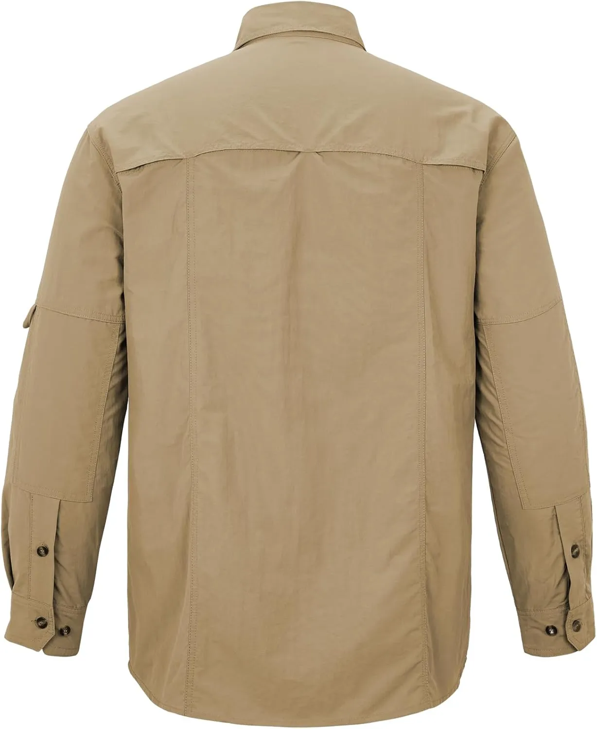 Mens Long Sleeve Fishing Shirts Sun Protection Work Safari Cooling Shirts for Men Traveling Hiking Camping Quick Dry