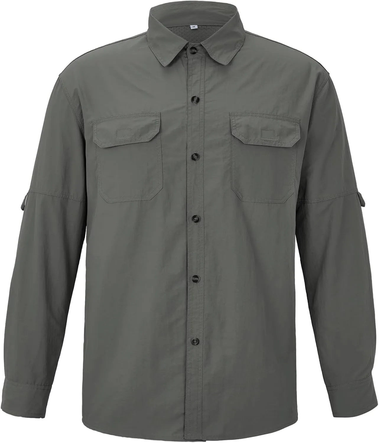 Mens Long Sleeve Fishing Shirts Sun Protection Work Safari Cooling Shirts for Men Traveling Hiking Camping Quick Dry