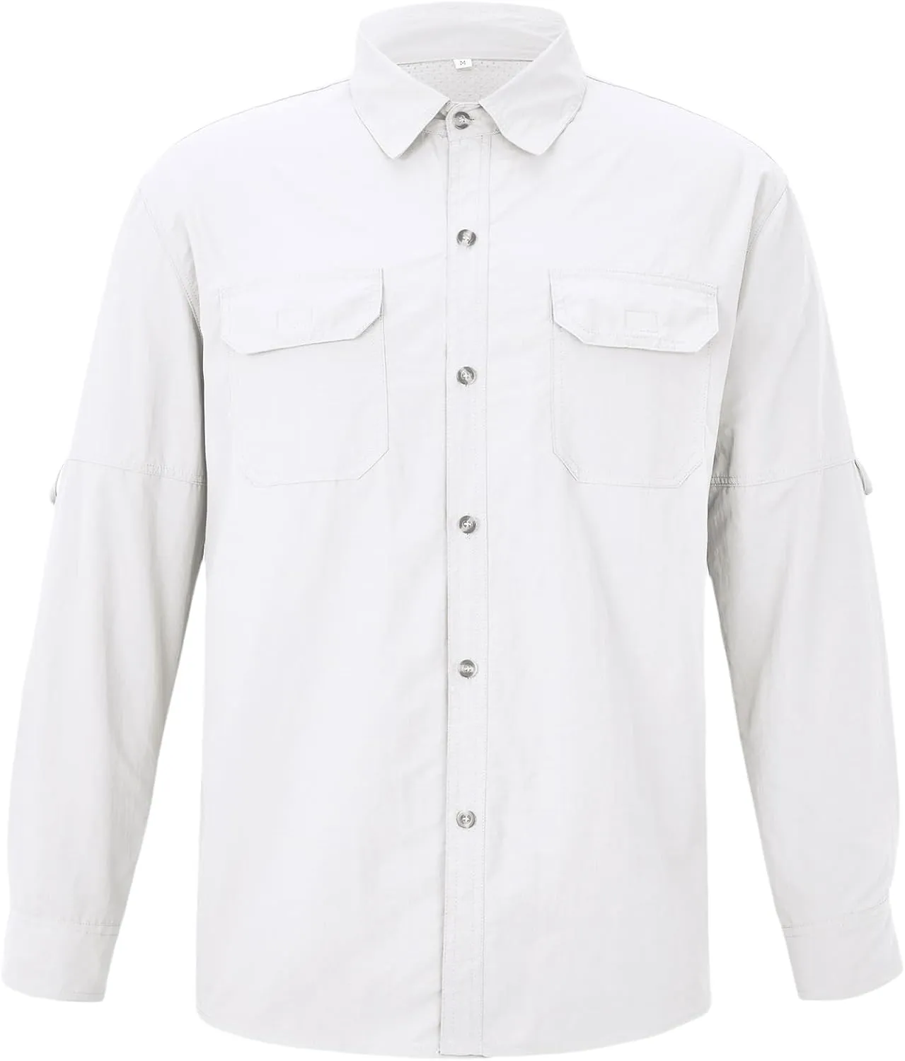 Mens Long Sleeve Fishing Shirts Sun Protection Work Safari Cooling Shirts for Men Traveling Hiking Camping Quick Dry